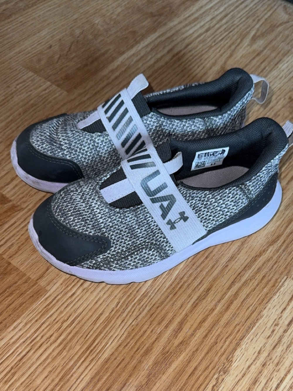 Under Armour Kids Gray & Lavender Slip-On Sneakers